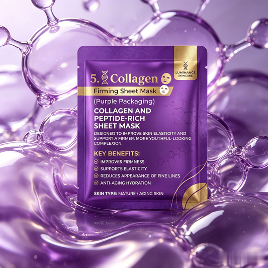 LUMINANCE 🔥🔥 SKINCARE 5X Collagen & Peptide Sheet Mask | Hydrating & Firming Care for Smoother-Looking Skin (Copy)